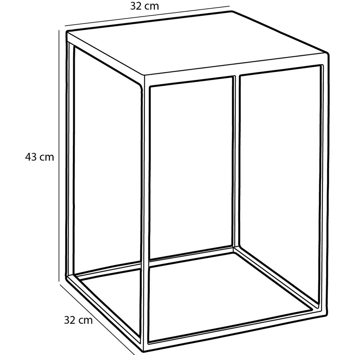 Bijzettafel voor Buiten - Set van 2 - L38 x B38 x H48 cm - Metaal - Grijs