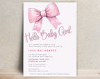 Editable Baby Shower Invitation Girl | Pink Floral Baby Invite Canva Template | Digital Download | Printable Baby Shower Invite 5x7