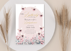A Little Butterfly Is on the Way Baby Shower Invite | Pink Boho Butterflies | 5×7 Canva Template | Editable Printable Digital Download