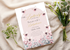A Little Butterfly Is on the Way Baby Shower Invite | Pink Boho Butterflies | 5×7 Canva Template | Editable Printable Digital Download