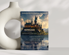 Wizard Invite, Witch Invitation, Magical party, Wizards witches invitation, Birthday invitation wizard world, Magical Castle, Editable