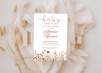Baby in Bloom Baby Shower Invitation | Girly Boho Floral Flower Wildflowers Invite | Canva Template | Editable Printable Digital Download