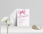 Editable Baby Shower Invitation Girl | Pink Floral Baby Invite Canva Template | Digital Download | Printable Baby Shower Invite 5x7