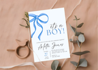 It's a Boy Baby Shower Invitation, Customizable Digital Template, Editable PDF, Instant Download, Blue Theme, Personalized Shower Invite