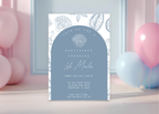 Sea You Soon Baby Shower Invitation | Ocean Shell 5×7 Canva Template | Beach Coastal Baby Invite | Editable Printable Digital Download