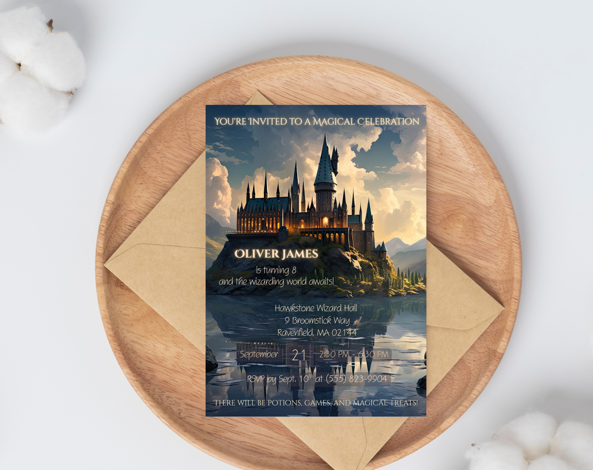 Wizard Invite, Witch Invitation, Magical party, Wizards witches invitation, Birthday invitation wizard world, Magical Castle, Editable