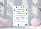 Someone Berry Sweet Is On the Way Baby Shower Invite Blueberries Canva Template | Editable Printable Digital Download Blueberry Baby Shower