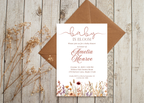 Baby in Bloom Baby Shower Invitation | Girly Boho Floral Flower Wildflowers Invite | Canva Template | Editable Printable Digital Download