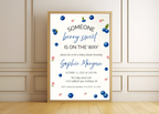 Someone Berry Sweet Is On the Way Baby Shower Invite Blueberries Canva Template | Editable Printable Digital Download Blueberry Baby Shower