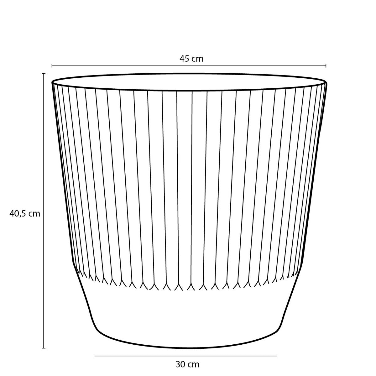 Rio Bloempot voor Buiten - H40,5 x Ø45 cm - Crème