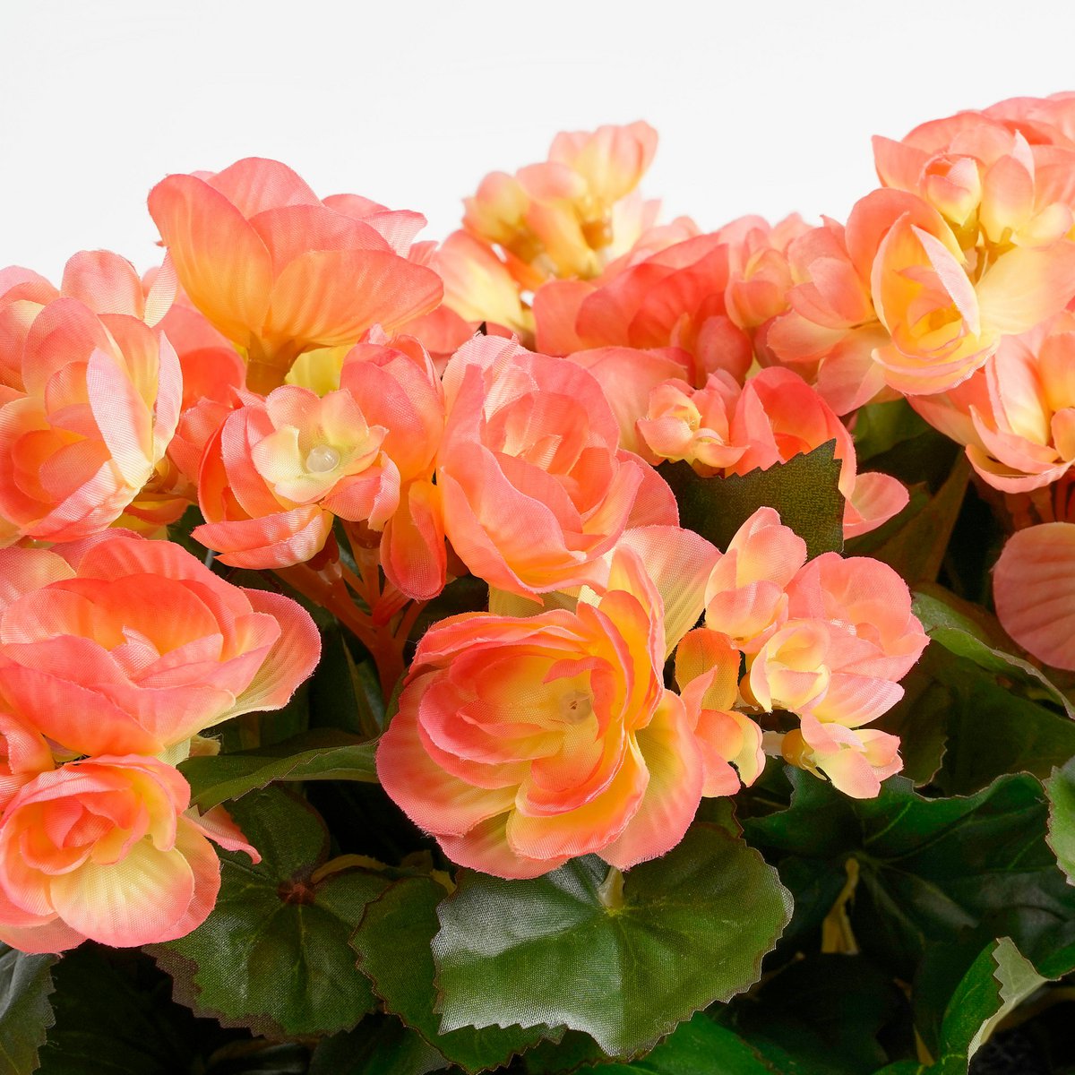 Begonia Kunstplant in Balkonbak Slate - L29 x B13 x H25 cm - Zalmroze