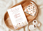 Baby in Bloom Baby Shower Invitation | Girly Boho Floral Flower Wildflowers Invite | Canva Template | Editable Printable Digital Download
