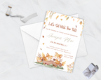 Foxy Autumn Birthday Invitation | Forest Animal Fall Party Invite | 5x7 Canva Template | Editable Printable Digital Download for Kids