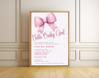 Editable Baby Shower Invitation Girl | Pink Floral Baby Invite Canva Template | Digital Download | Printable Baby Shower Invite 5x7