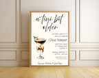 A Tini Bit Older 21st Birthday Invite | Espresso Martini Cocktail Party | Women’s Birthday Invite Drink Bow EDITABLE template in Canva
