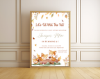 Foxy Autumn Birthday Invitation | Forest Animal Fall Party Invite | 5x7 Canva Template | Editable Printable Digital Download for Kids