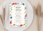 A Little Wildflower Is on the Way – Editable Baby Shower Invitation | Canva Template | Printable Floral Invite for Girl Baby Shower