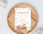 Foxy Autumn Birthday Invitation | Forest Animal Fall Party Invite | 5x7 Canva Template | Editable Printable Digital Download for Kids