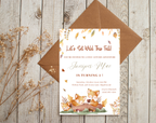 Foxy Autumn Birthday Invitation | Forest Animal Fall Party Invite | 5x7 Canva Template | Editable Printable Digital Download for Kids
