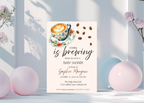 A Baby Is Brewing Invite | Coffee Baby Shower Invitation | Canva Template | Printable 5x7 | Editable Digital Download for Baby Girl or Boy