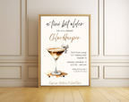 A Tini Bit Older Birthday Invitation | Espresso Martini Cocktail Party | Women’s Birthday Invite Drink Bow EDITABLE template in Canva