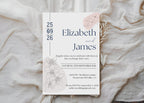 Editable Minimalist Wedding Invitation, Simple Wedding Invite, Modern Elegant Clean Design, Instant Download, Stylish Invite Stationery