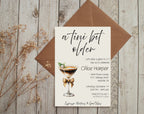 A Tini Bit Older 21st Birthday Invite | Espresso Martini Cocktail Party | Women’s Birthday Invite Drink Bow EDITABLE template in Canva