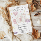 A Little Boo Baby Shower Invitation, Pink Halloween Baby Shower Invitation, Ghost Halloween Girl Baby Shower Invite, Editable Template Pink