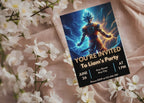 Editable Anime Warrior Birthday Invitation Canva Template | Action Hero Party Invite for Boys | Saiyan Inspired Digital Download