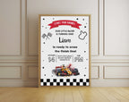 Race Car 1st Birthday Invitation for Boys | Formula One Racing Theme | Editable 5x7 Canva Template | Printable Digital Download Invite