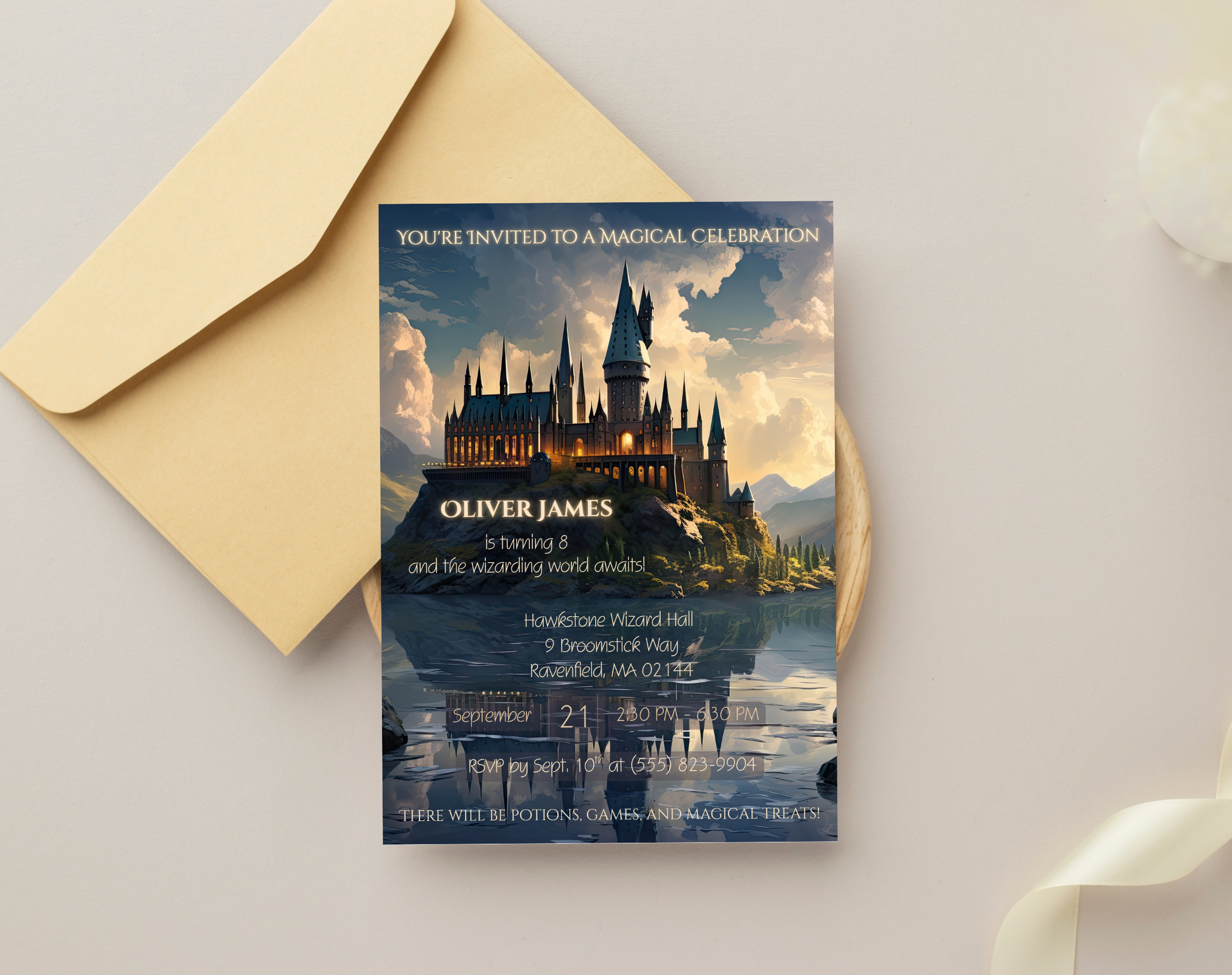 Wizard Invite, Witch Invitation, Magical party, Wizards witches invitation, Birthday invitation wizard world, Magical Castle, Editable
