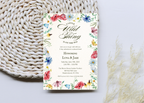 A Little Wildflower Is on the Way – Editable Baby Shower Invitation | Canva Template | Printable Floral Invite for Girl Baby Shower