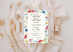 A Little Wildflower Is on the Way – Editable Baby Shower Invitation | Canva Template | Printable Floral Invite for Girl Baby Shower