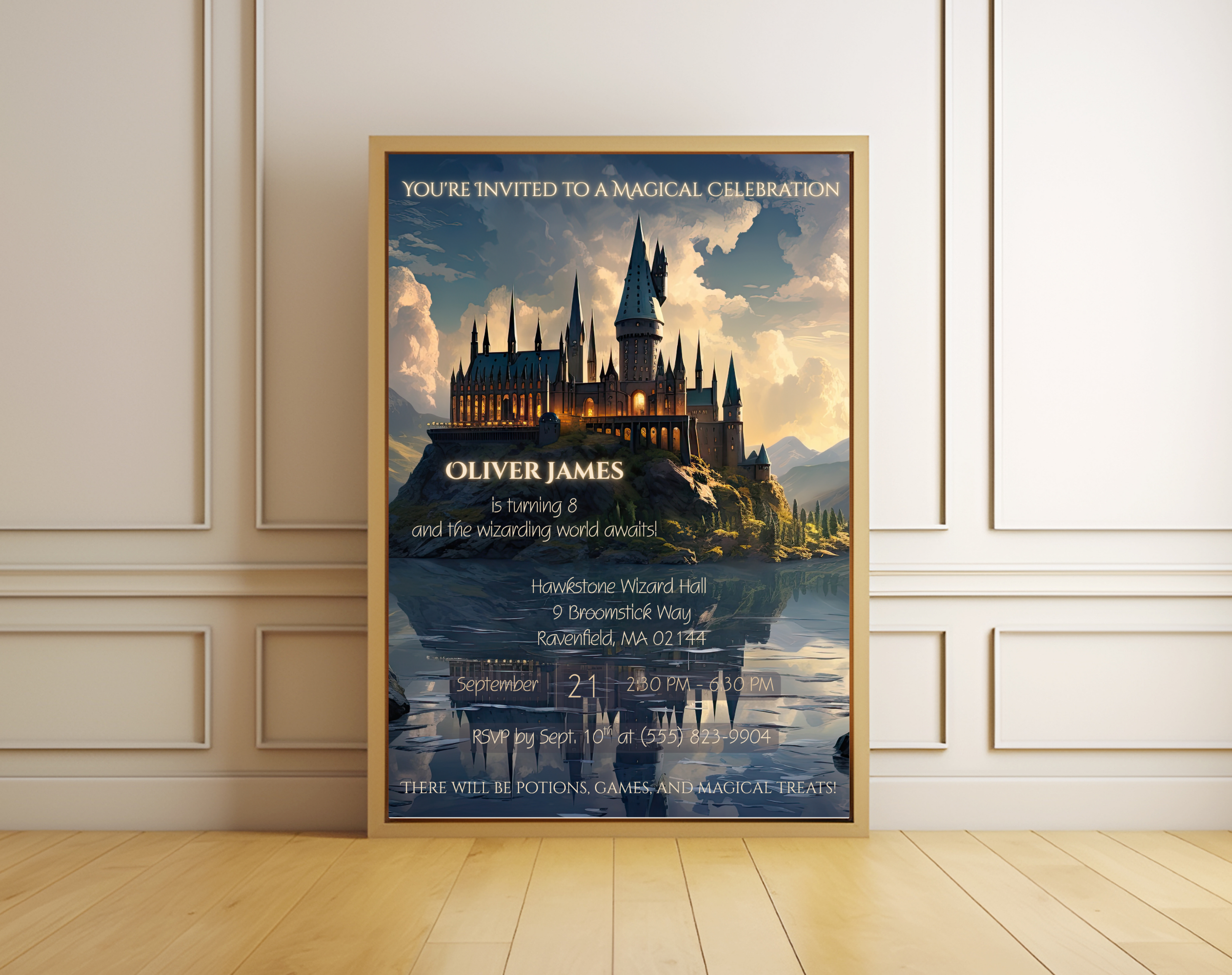 Wizard Invite, Witch Invitation, Magical party, Wizards witches invitation, Birthday invitation wizard world, Magical Castle, Editable